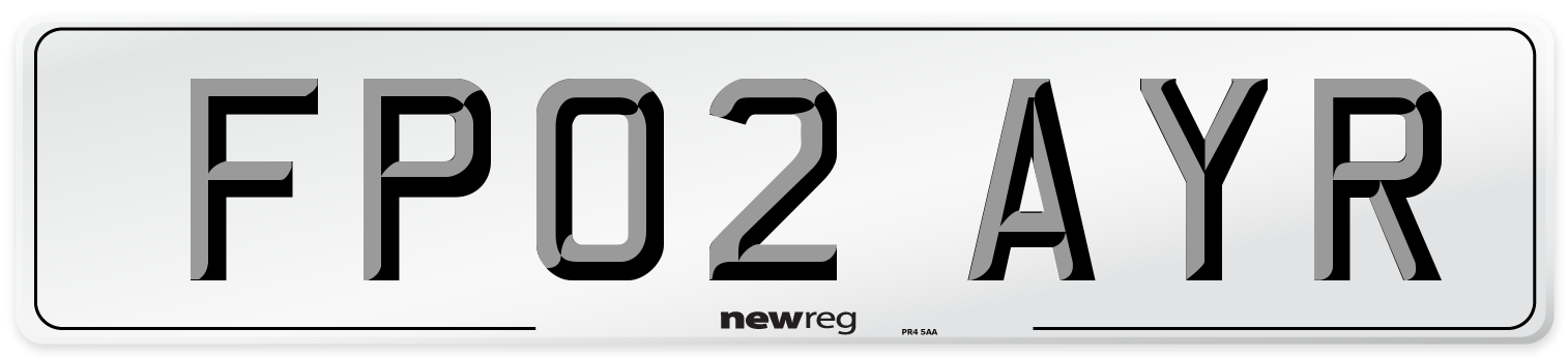 FP02 AYR Number Plate from New Reg